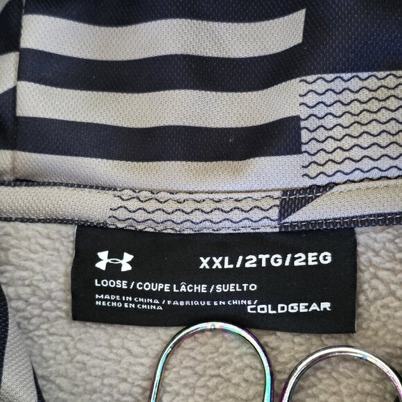 Under Armour Hoodie Mens XXL Gray Black Coldgear Muhammad Ali Rumble In Jungle - Picture 3 of 16